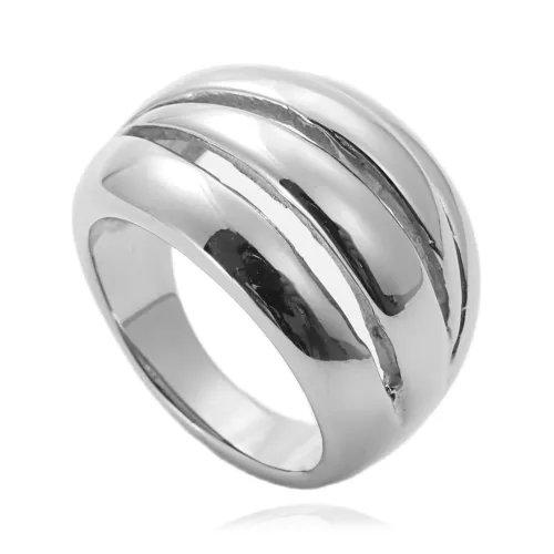 RTM1695 Punk Stainless Steel Hollow Ring Shiny,Edgy Fashion Statement Piece