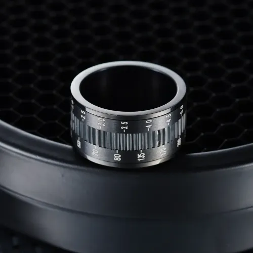 RTM1453 12MM Stainless Steel Camera Lens Ring Rotatable Stress Relief Jewelry for Men