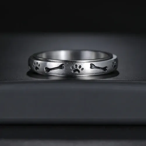 RTM1353 4mm Stainless Steel Rotatable Ring Stress Relief Jewelry Accessory