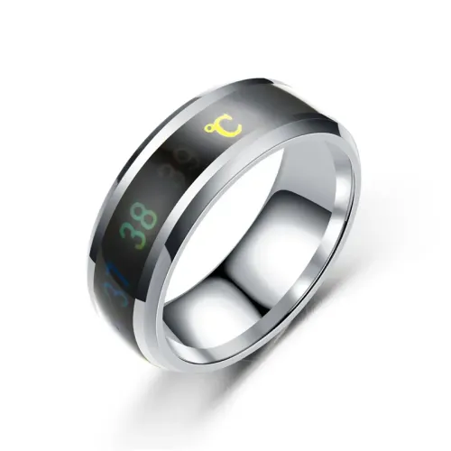 RTM2669 Smart Couple's ECG & Temperature Display Ring Innovative Wellness Jewelry