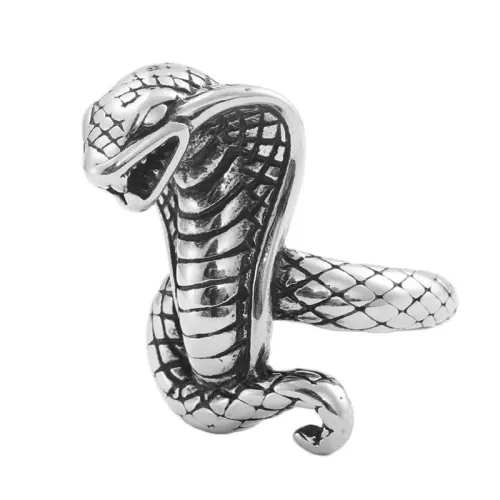 RTM1825 Extra Large Stainless Steel Snake Ring Unique Animal Jewelry for Men