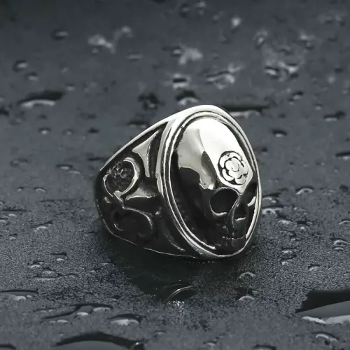 RTM1763 Skull Captain Ring Punk Style Stainless Steel Men's Accessory