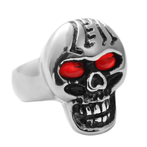 RTM1754 Flame Skull Ring Punk Stainless Steel Accessory for Men