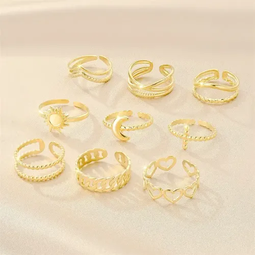 RTM859 Elegant Stainless Steel Couple Rings Chic Men's Matching Bands