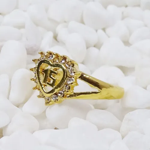 RTM408 18K Diamond Zircon Ring Women's Titanium Steel Geometric Stainless Band