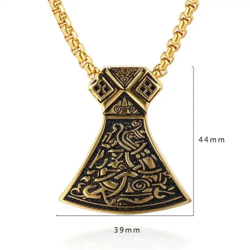 RTM273 Vintage Dress-Shaped Pendant Titanium Steel Skirt Necklace for Fashion Accessories