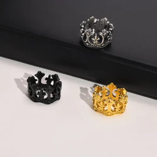 RTM127 Stainless Steel Crown Ring Elegant Royalty-Inspired Jewelry for All