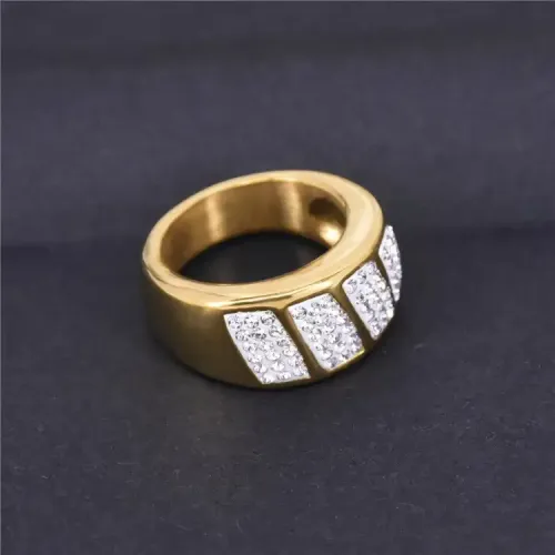 RTM450 Rhinestone Ceramic Ring Women's Stainless Steel Bracelet Titanium Steel Jewelry