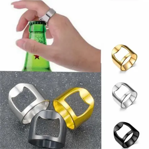 RTM1018 Stainless Steel Ring Beer Bottle Opener Handy Tool for Party Enthusiasts