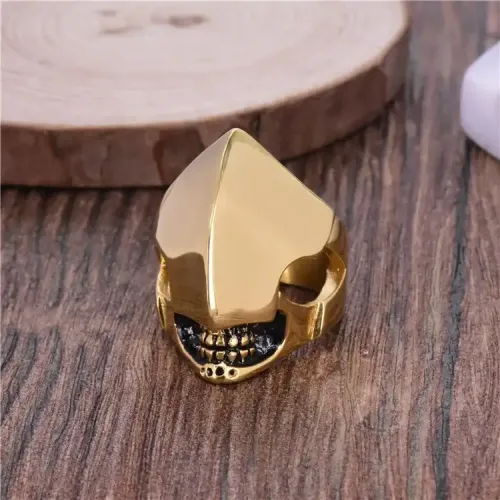 RTM319 Spartan Helmet Titanium Steel Ring Men's Alien Armor Movie-Inspired Holiday Gift