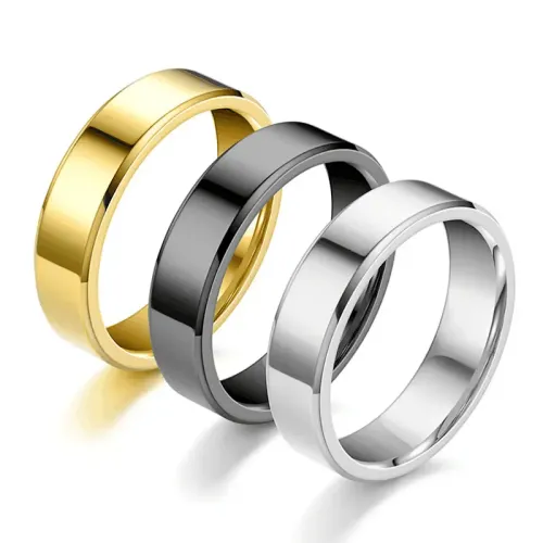 RTM1037 Stainless Steel Couple Rings for Men Affordable 2 Yuan Street Stall Jewelry