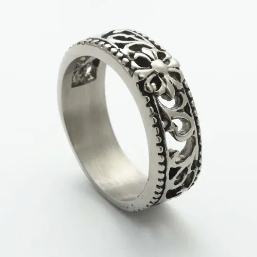 RTM1950 Punk Style Stainless Steel Cross Ring Edgy Jewelry for Men