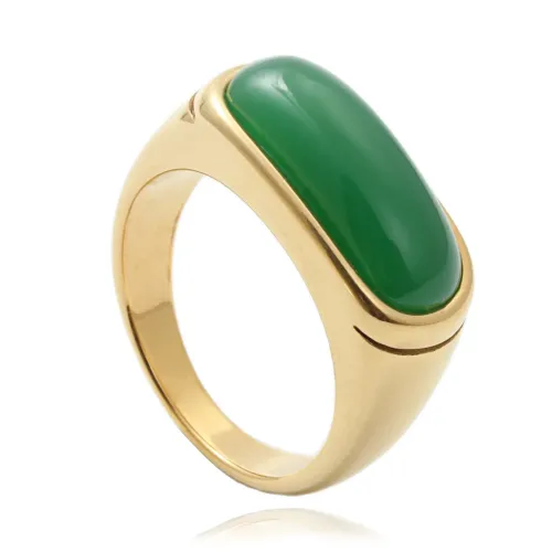 RTM1722 Multicolor Baguette Punk Ring Stainless Steel Fashion Accessory