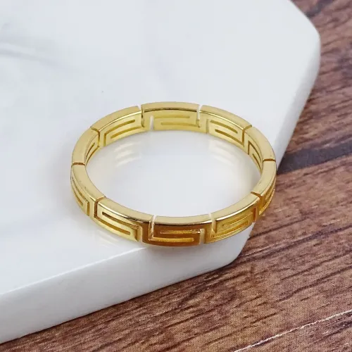 RTM385 18K Gold Titanium Steel Couple Ring New Dynasty Commemorative Jewelry