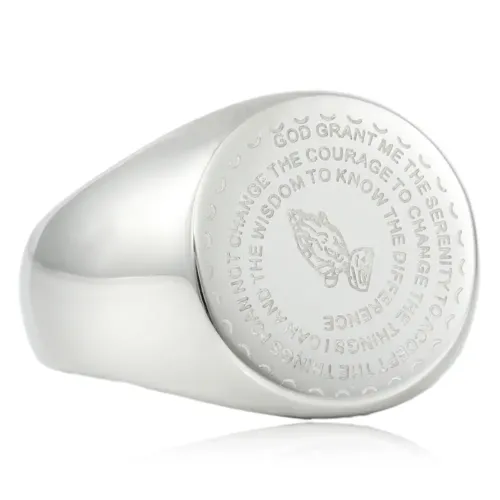 RTM1564 Stainless Steel Jewelry Prayer Ring Spiritual Fashion Accessory