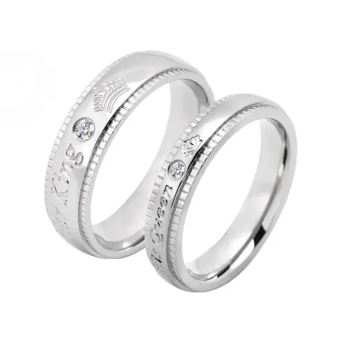 RTM2229 S engrave Couple's Ring Non-Fading Stainless Steel for Women