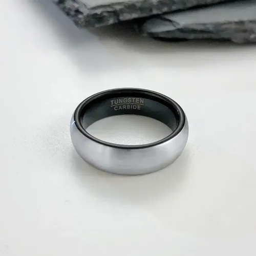 RTM16 Men's Brushed Tungsten Steel Ring Durable Hand Jewelry