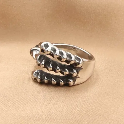 RTM1869 Sharp Dragon Claw Stainless Steel Ring Exquisite Men's Jewelry Accessory