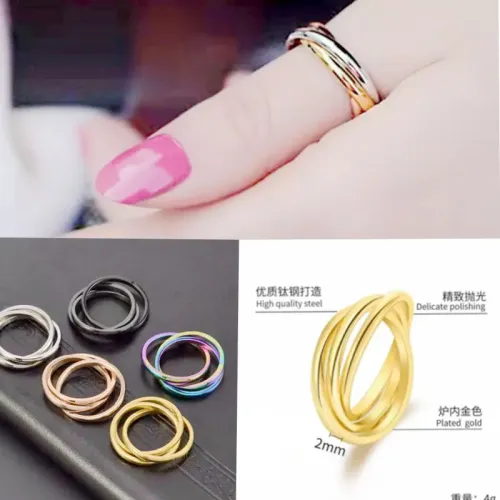 RTM897 Elegant Stainless Steel Female Couple Ring Perfect Jewelry Gift