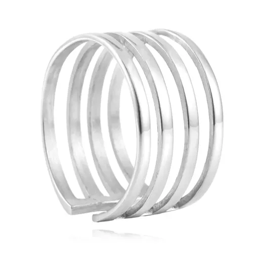 RTM1654 Hollow Multi-Layer Stainless Steel Women's Ring Elegant Fashion Accessory