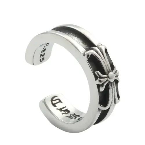 RTM1923 Stainless Steel Open Cross Ring Sleek Unisex Jewelry Accessory