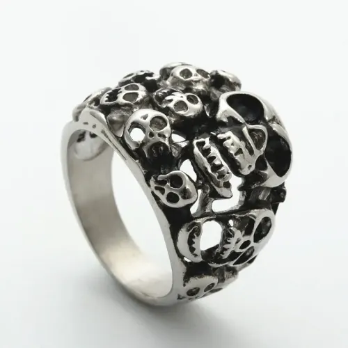 RTM1965 Skull Ring Punk Style Durable Stainless Steel Jewelry for Men