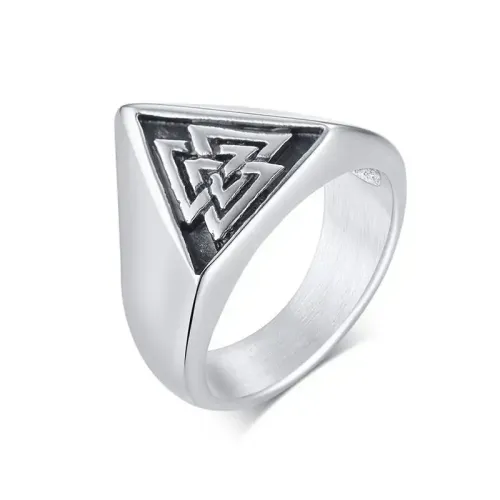 RTM40 Viking Punk Hip Hop Ring Stainless Steel Cast Band for Men