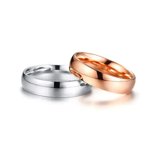 RTM120 5MM Plain Titanium Steel Tail Ring Minimalist Couple's Jewelry