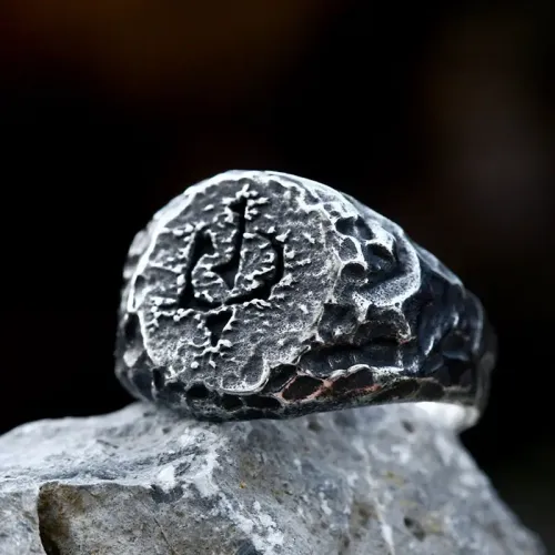 RTM2358 Sauron Ring of Power & Broken Sword Design Stainless Steel Men's Jewelry