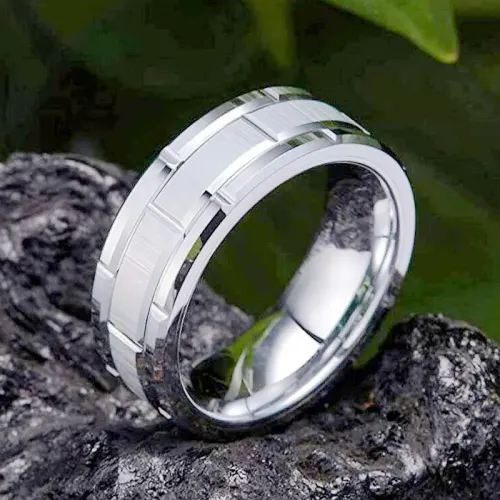 RTM939 Stainless Steel Black Couple Rings for Men & Women Elegant Jewelry