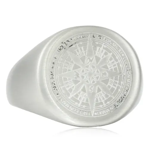 RTM1570 Stainless Steel Compass Ring Nautical Jewelry for Men