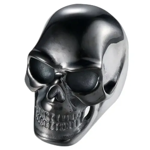 RTM512 Men's Black Ghost Head Ring Punk Skull Totem Jewelry