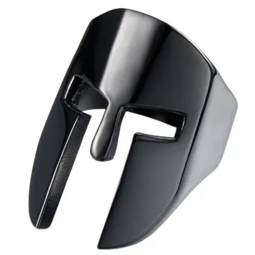 RTM475 Titanium Steel Warrior Mask Ring Men's Stainless Steel Helmet Band