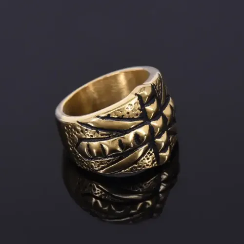 RTM278 Unisex Gothic Titanium Steel Cast Cross Rings Men's Women's Fashion Jewelry