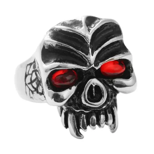 RTM1745 Punk Skull Ring Stainless Steel Jewelry for Edgy Style