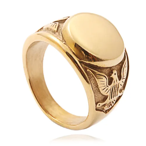 RTM1699 Eagle Glossy Punk Ring Durable Stainless Steel Fashion Accessory for Men