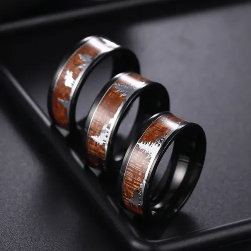 RTM1403 Shouman Elk Design Stainless Steel Ring Perfect Christmas Gift Jewelry