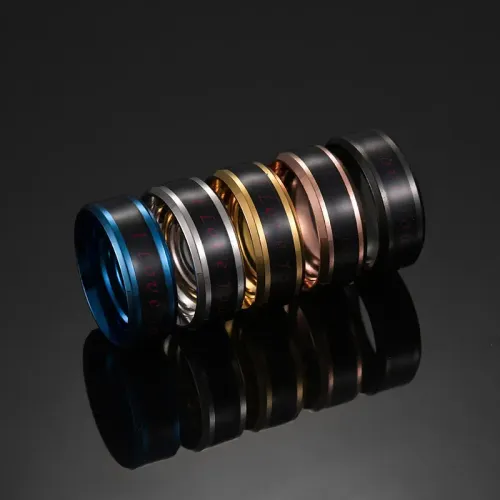 RTM1308 Wenwen 'I Love You' Stainless Steel Couple Rings Romantic Jewelry Gift