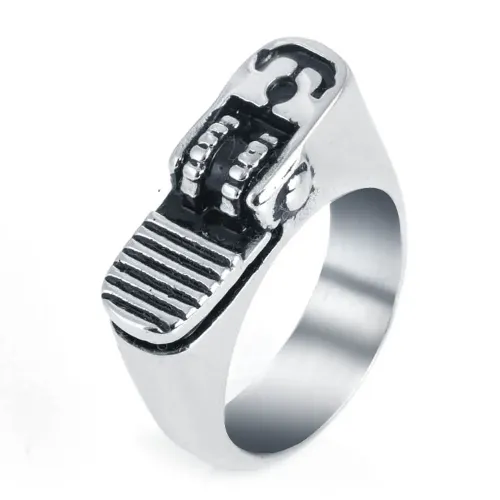 RTM1545 Punk Style Lighter Ring for Men Stainless Steel Fashion Accessory
