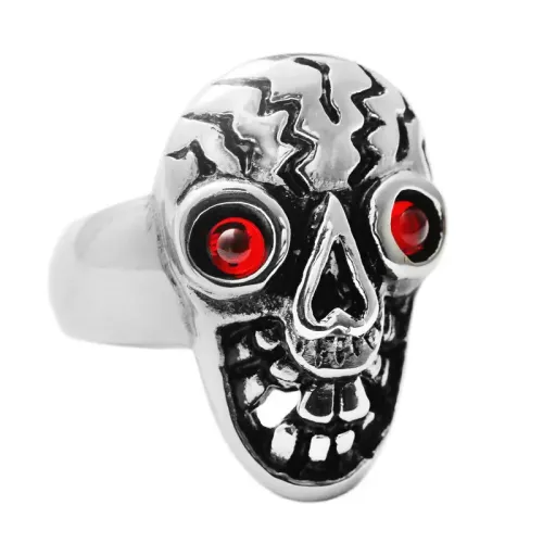 RTM1742 Skull King Snake Ring Punk Stainless Steel Accessory for Men