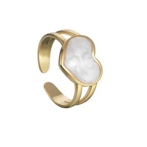 RTM2539 Adjustable Stainless Steel Love Drip Ring for Women OL Fashion Accessory