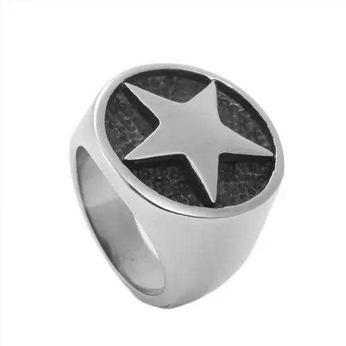 RTM1846 5-Pointed Star Stainless Steel Ring Trendy Jewelry for Fashion Forward