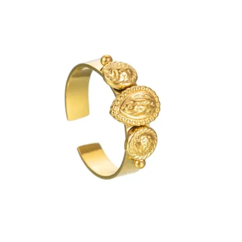 RTM2429 Unique Stainless Steel Irregular Open Ring Modern Unisex Jewelry