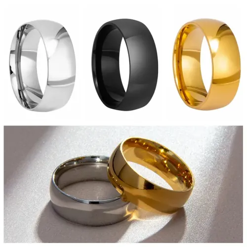 RTM1169 8MM Men's Ball Ring Jewelry Inner & Outer Design,Standard US Size