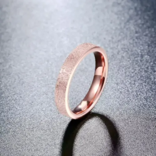 RTM915 Elegant Frosted Stainless Steel Rings for Women Chic & Durable Fashion Accessory