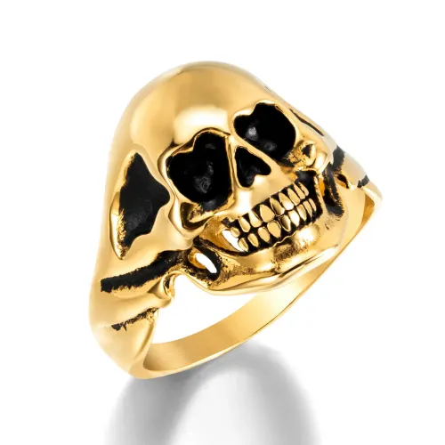 RTM2209 Men's Stainless Steel Skull Ring Ghost Head Design Accessory