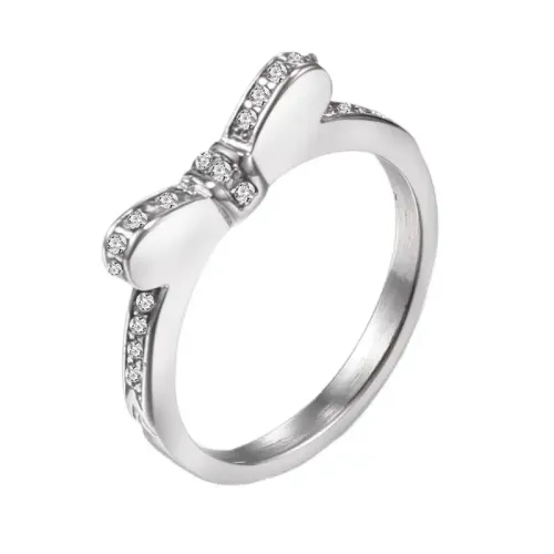 RTM568 Elegant Bow Titanium Steel Ladies' Ring Stainless Steel Jewelry for Women