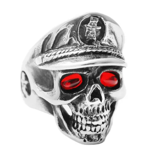 RTM1746 Punk Skull Ring Stainless Steel Pirate Jewelry for Men