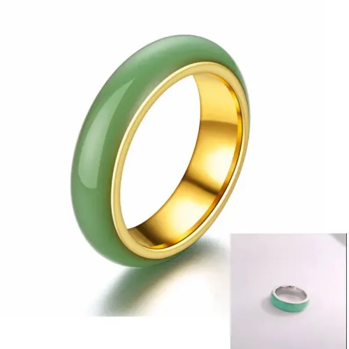 RTM802 Chic Oil Dripping Stainless Steel Rings for Women Trendy Couple Jewelry