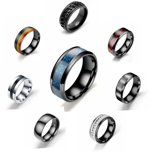 RTM982 Durable Men's Stainless Steel Rings Fashion & Comfort Combined